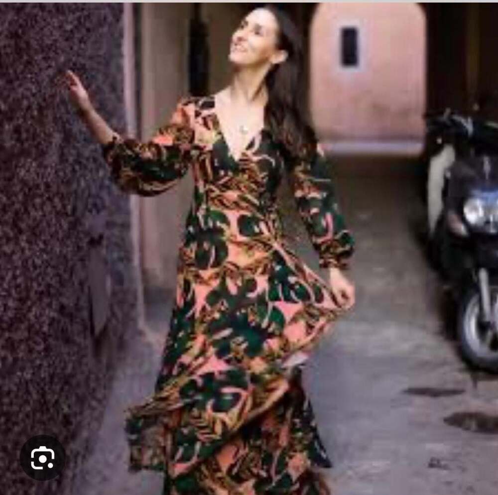 Farm Rio Tropical Leaf Wrap Maxi Dress